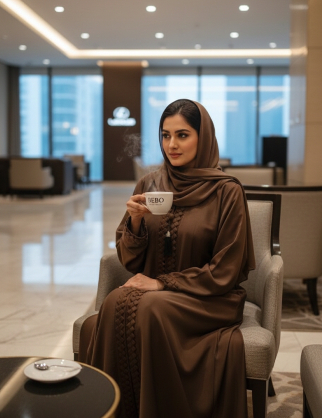 Black Embroidered Abaya