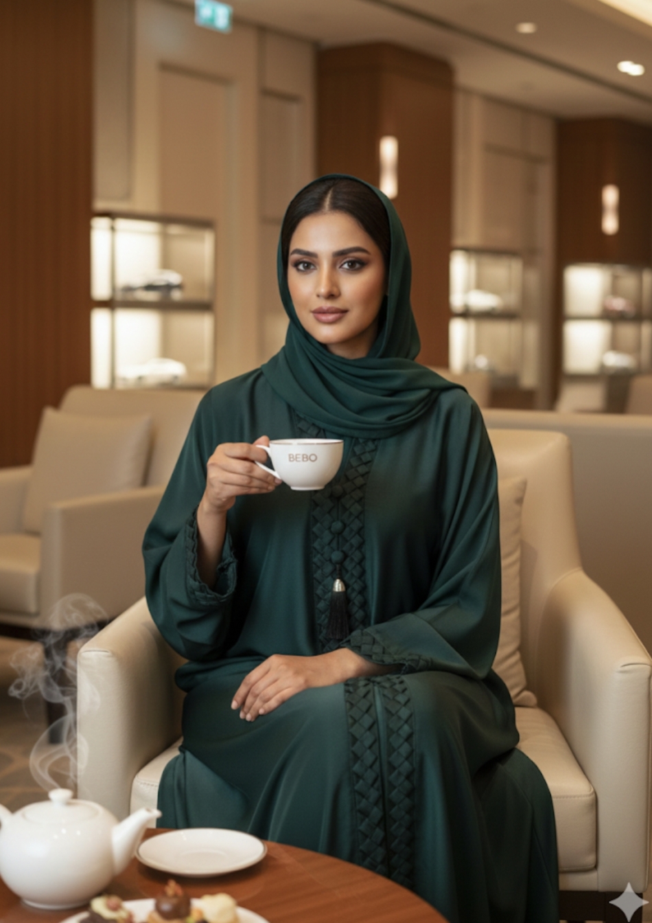 Black Embroidered Abaya