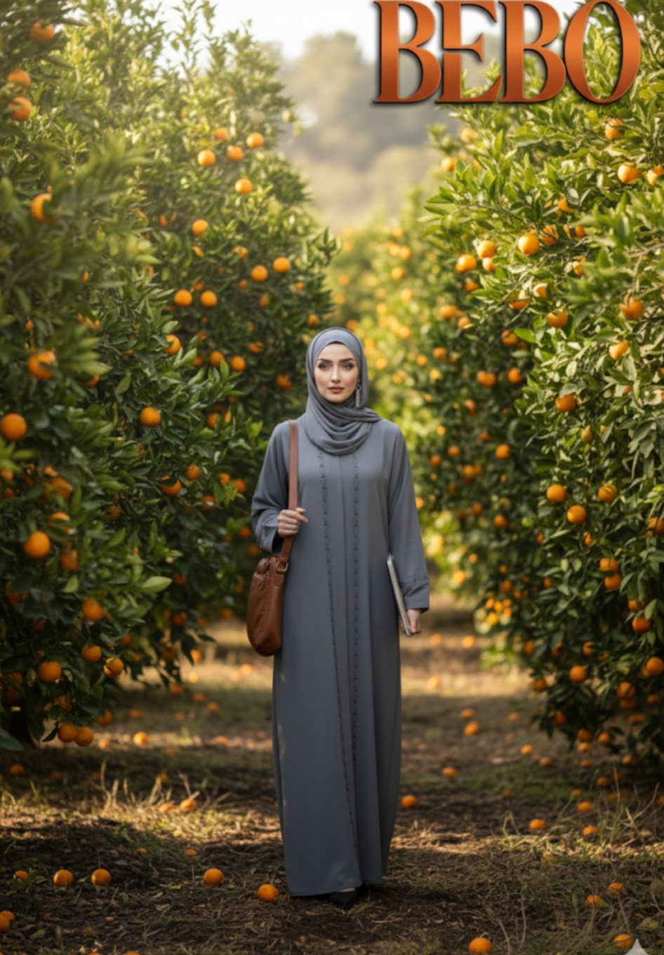 Black Embroidered Abaya