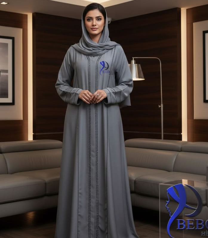 Steel Blue Abaya