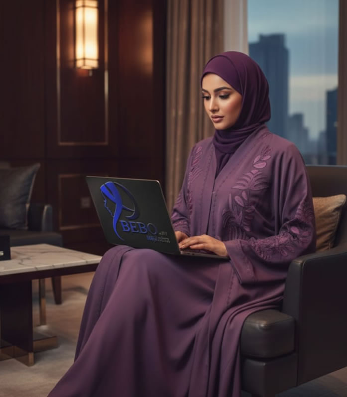 Deep Purple Abaya
